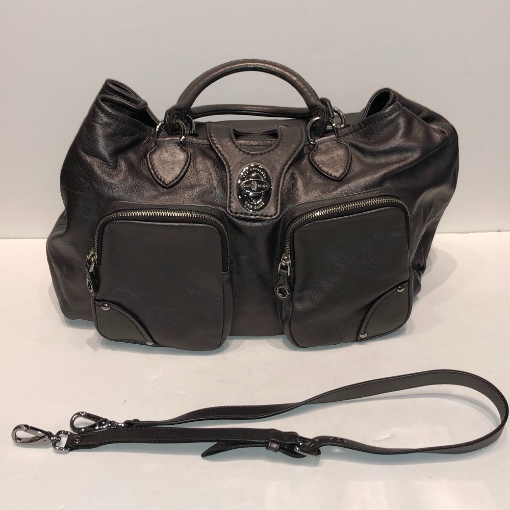 The Original Car Shoe Pewter Metallic Leather Bag